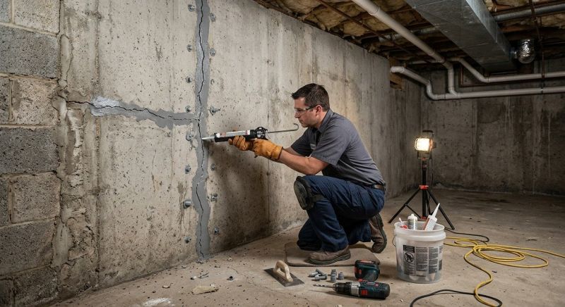 Basement Crack Repair in La Plata, MD