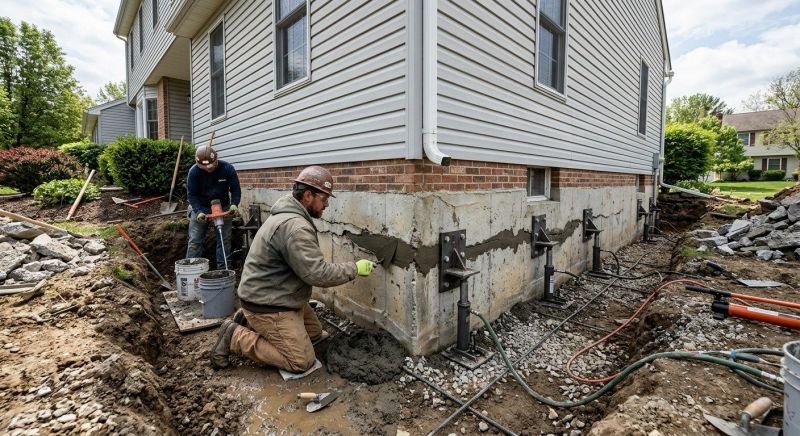 Basement Foundation Repair in Hollywood, MD