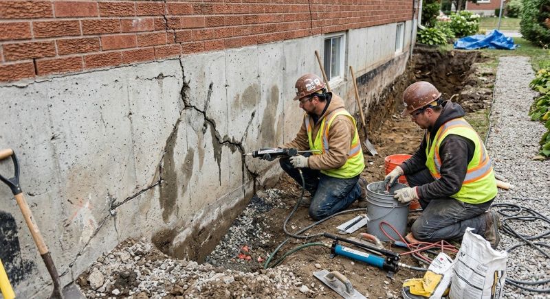 Cracked Foundation Repair in Owings, MD