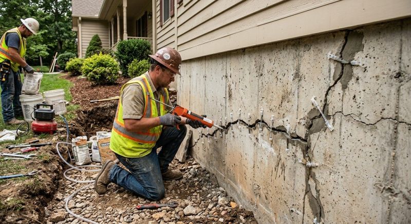 Cracked Foundation Repair in Springfield, VA