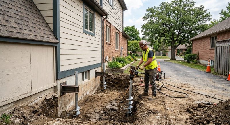 Helical Piers Installation in La Plata, MD
