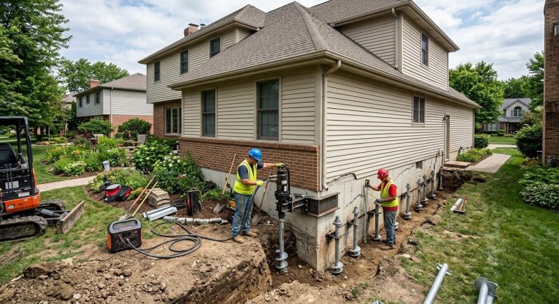 Helical Piers Installation in La Plata, MD
