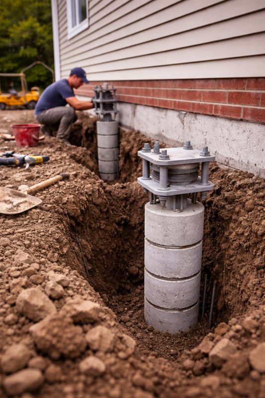 Helical Piers Installation in La Plata, MD